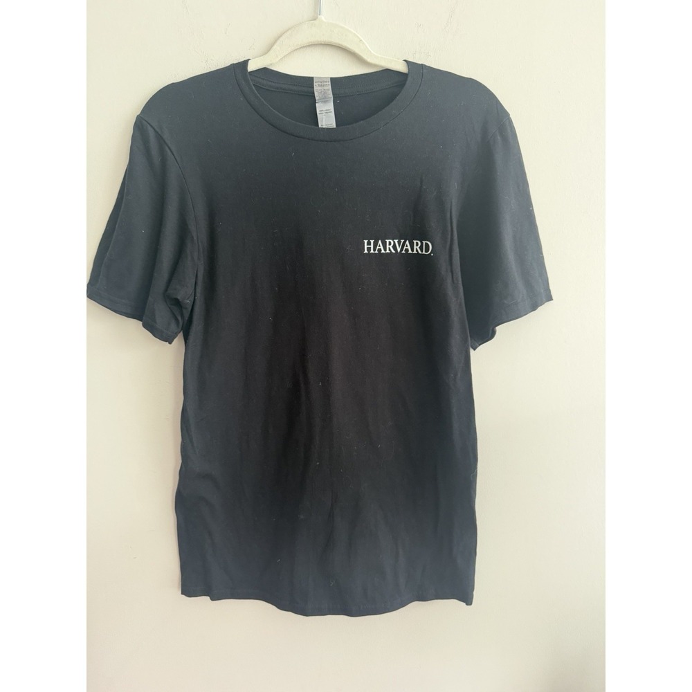 Harvard University Gildan Statue Mosaic Black Tee Womens Size Small RARE - Picture 4 of 8